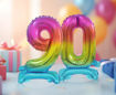 Picture of STANDING FOIL BALLOON 9 RAINBOW 38CM